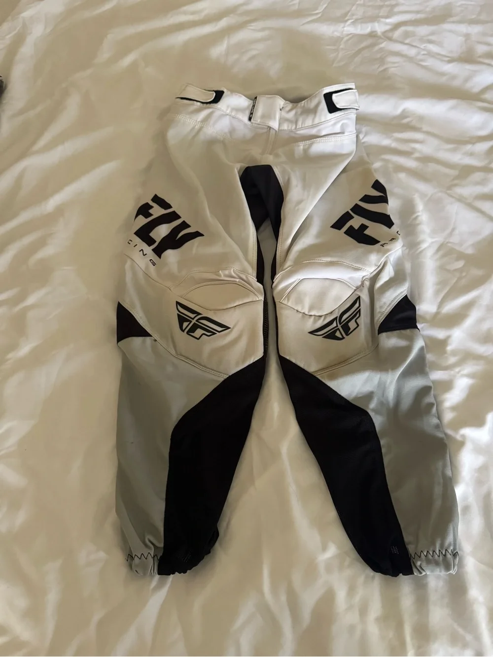 FLY Racing White and Black Motocross Pants